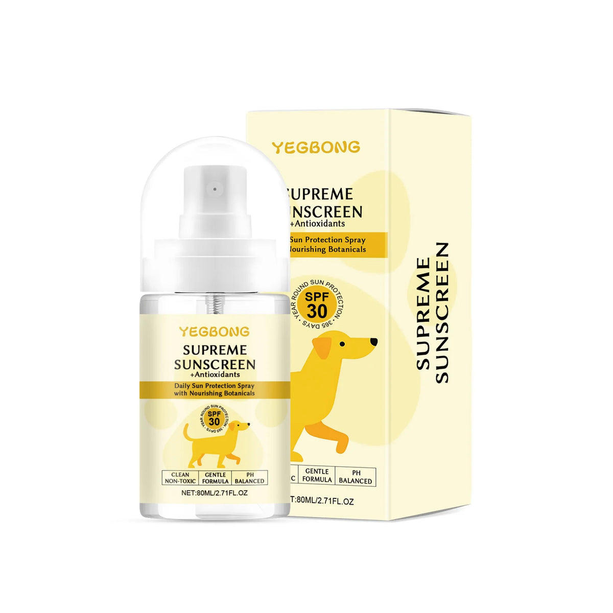 Pet-Specific Sunscreen Spray Outdoor Sunscreen Water for Dogs and Cats Uv-Protective Pet Spray Sun Protection for Pet Skin