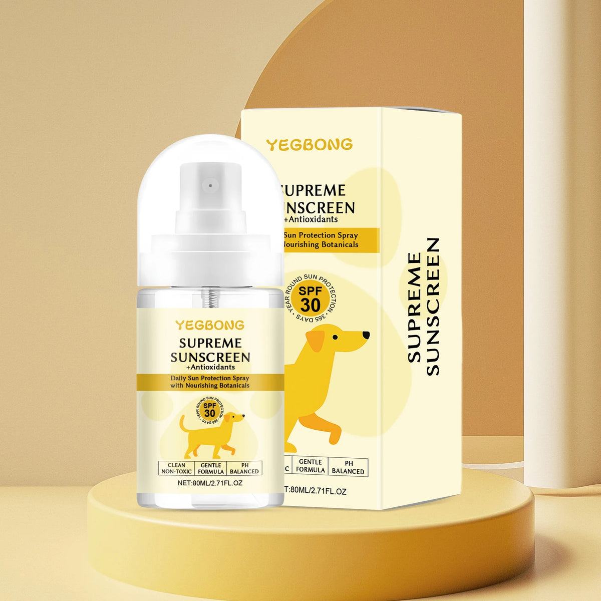 Pet-Specific Sunscreen Spray Outdoor Sunscreen Water for Dogs and Cats Uv-Protective Pet Spray Sun Protection for Pet Skin
